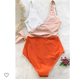 Multi colored swimsuit one piece